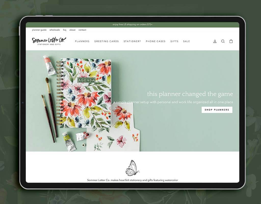 sommer-letter-featured_tablet Sommer Letter Co. Shopify Website In a Week