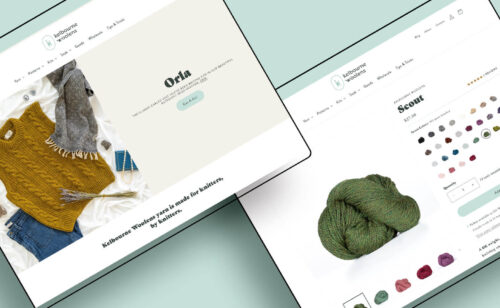 Kelbourne Woolens website designed by Aeolidia