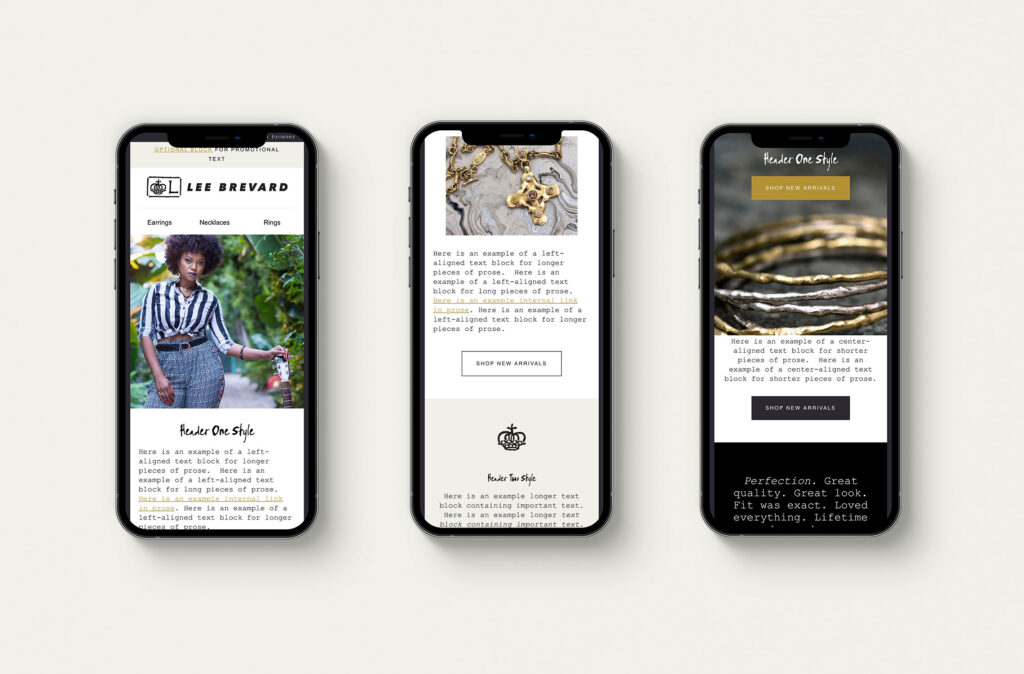 custom email newsletter template design for Lee Brevard